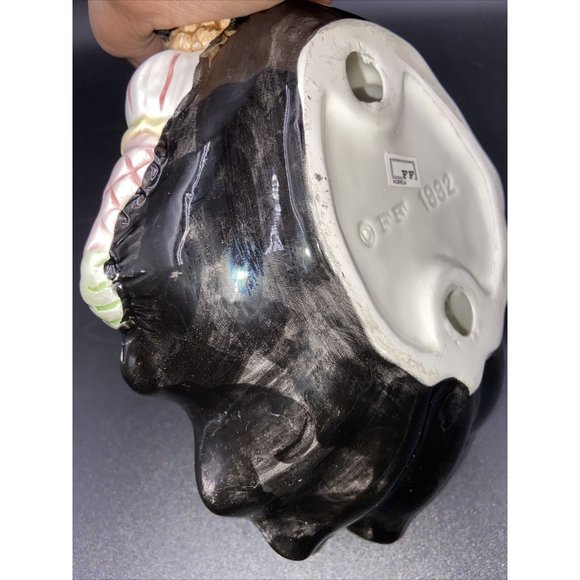 Fitz and Floyd Halloween Witch Candy Dish Vintage Glazed Ceramic 1992 - Picture 7 of 12